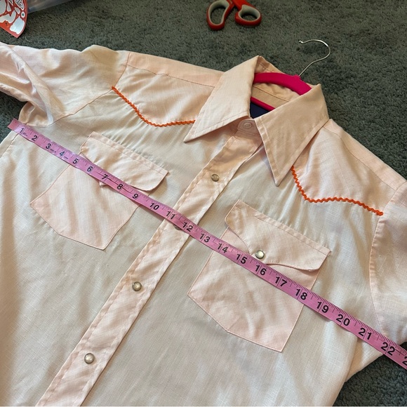 Vintage peachy western shirt - Picture 5 of 7